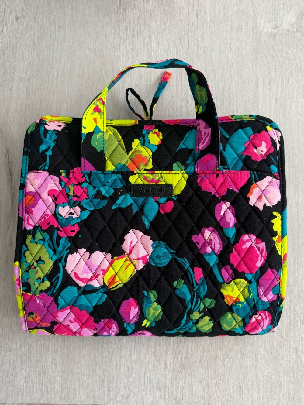 💜Vera Bradley Hilo Meadow Hanging Organizer Vibrant Floral Quilted Cosmetic NEW - Picture 4 of 6